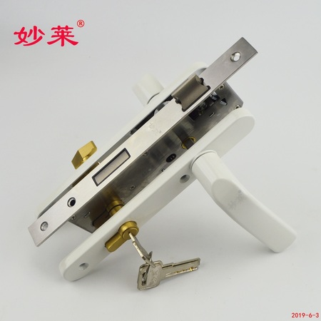 新妙萊牌單點(diǎn)斷橋門鎖【不銹鋼鎖體90銅鎖芯】