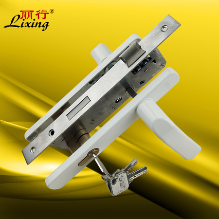 麗行牌單點(diǎn)斷橋門鎖【不銹鋼鎖體90銅鎖芯】